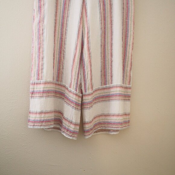 Amanda Uprichard MATCHING 2 Piece Ravine Positano Stripe Wrap Top & Pant sz L - Picture 6 of 13